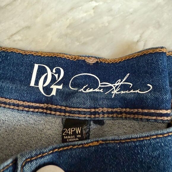 DG2 by Diane Gilman Laced Hem Ankle Skinny Jeans size 24PW NWT - Picture 5 of 9